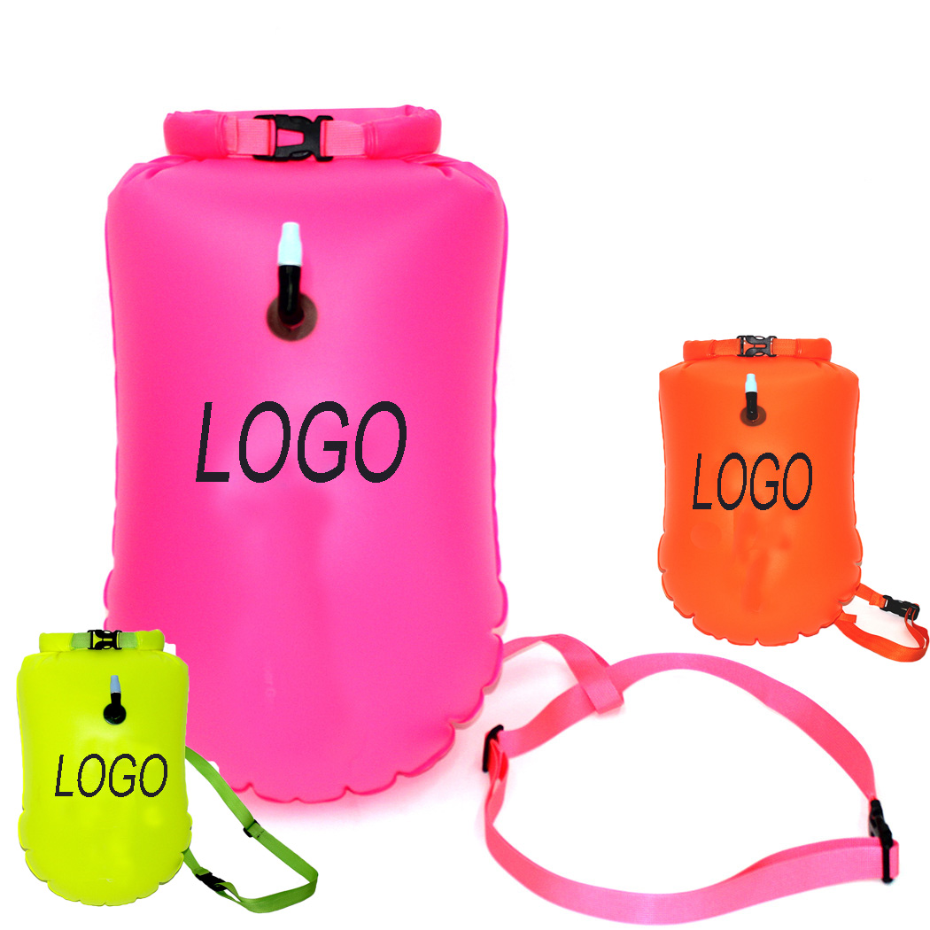 Inflatable Floating Swim Buoy and Waterproof Dry Bag 2