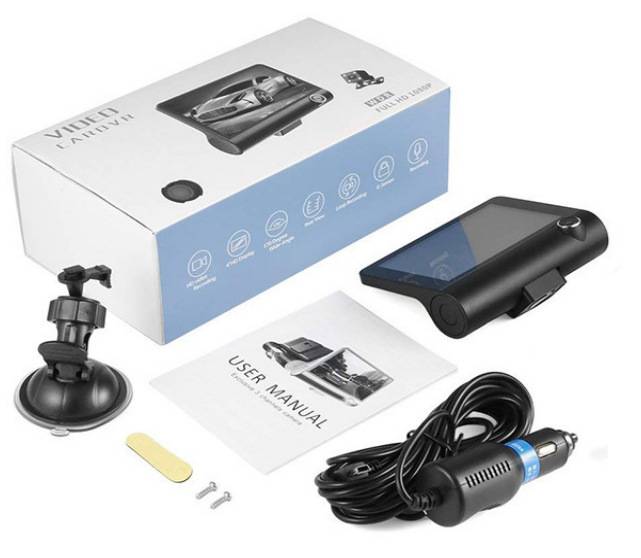 4-Inch 3 Lens 1080p HD Dash Cam Recorder 10
