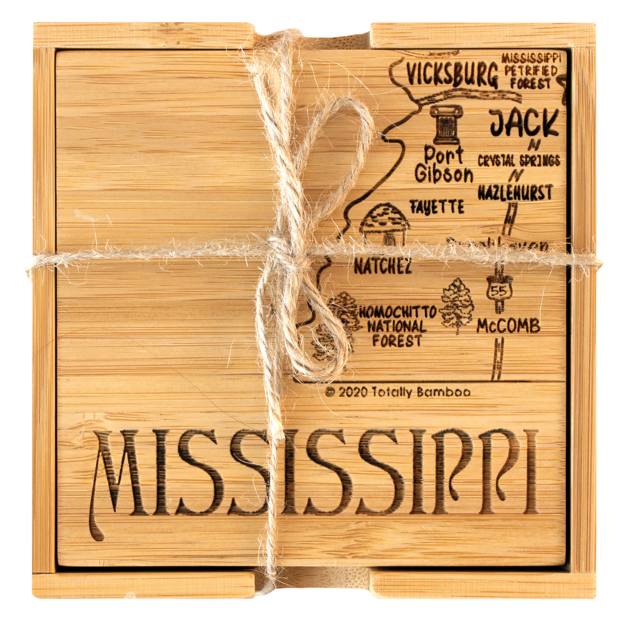 Mississippi Puzzle Coaster Set 4