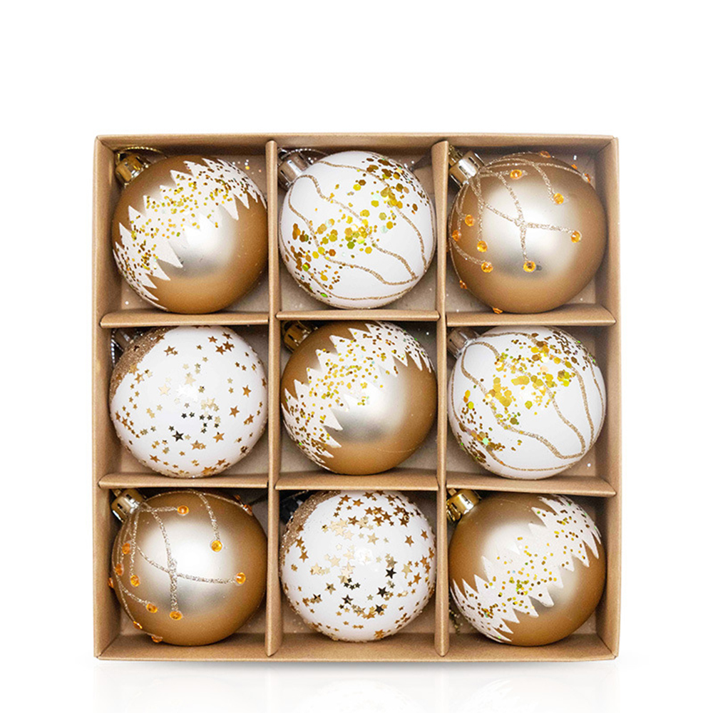Christmas Tree 9pcs 6cm Colored Balls 9