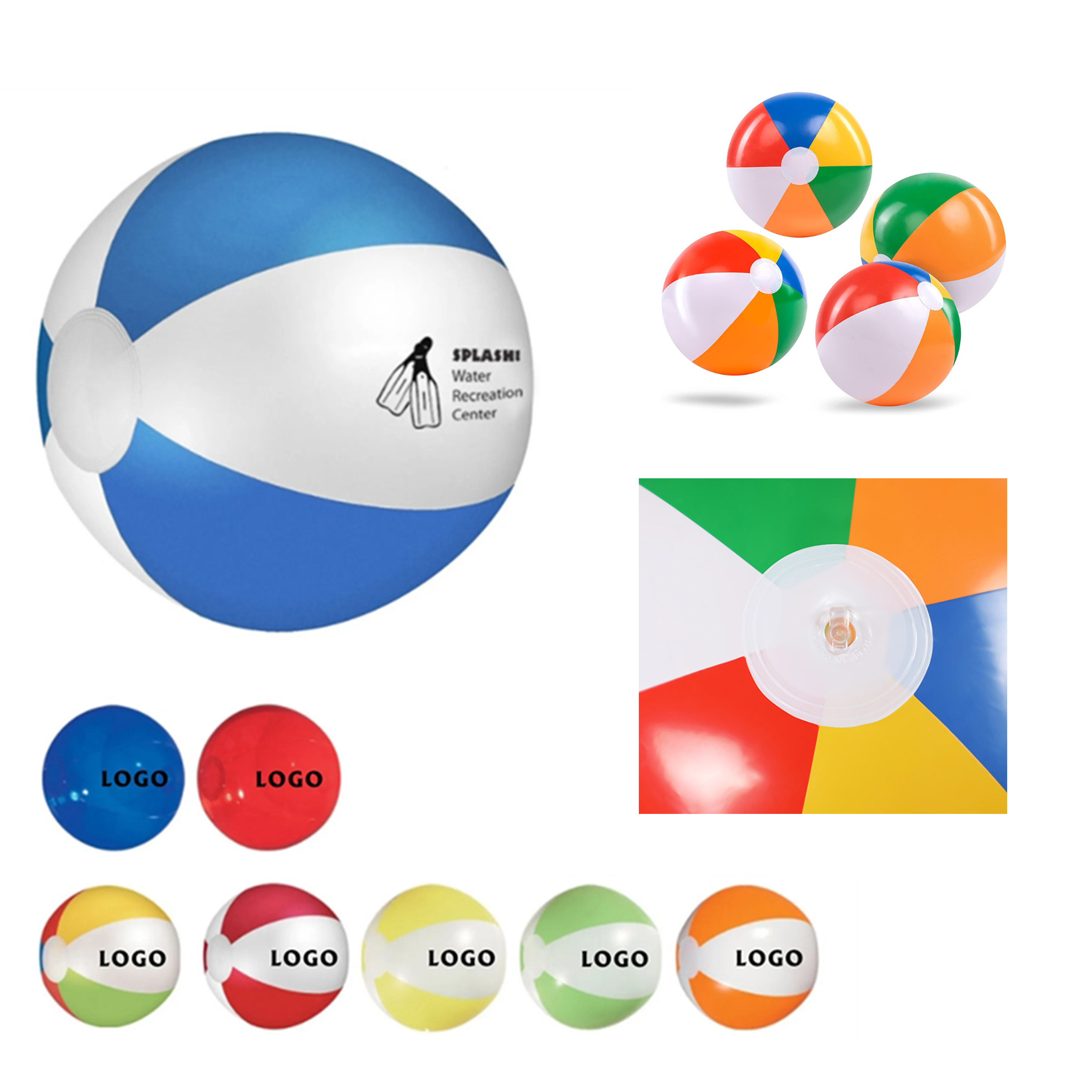 Portable PVC 12" Inflatable Beach Ball 2