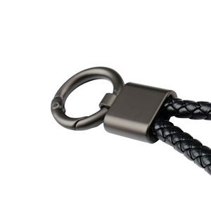 Woven PU Leather Keychain With Metal Buckle 6