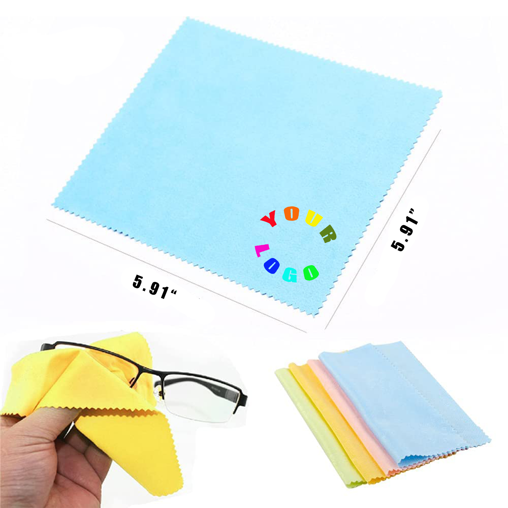 6" x 6" Vivid Full Color Best Quality MicroFiber Cloth 2