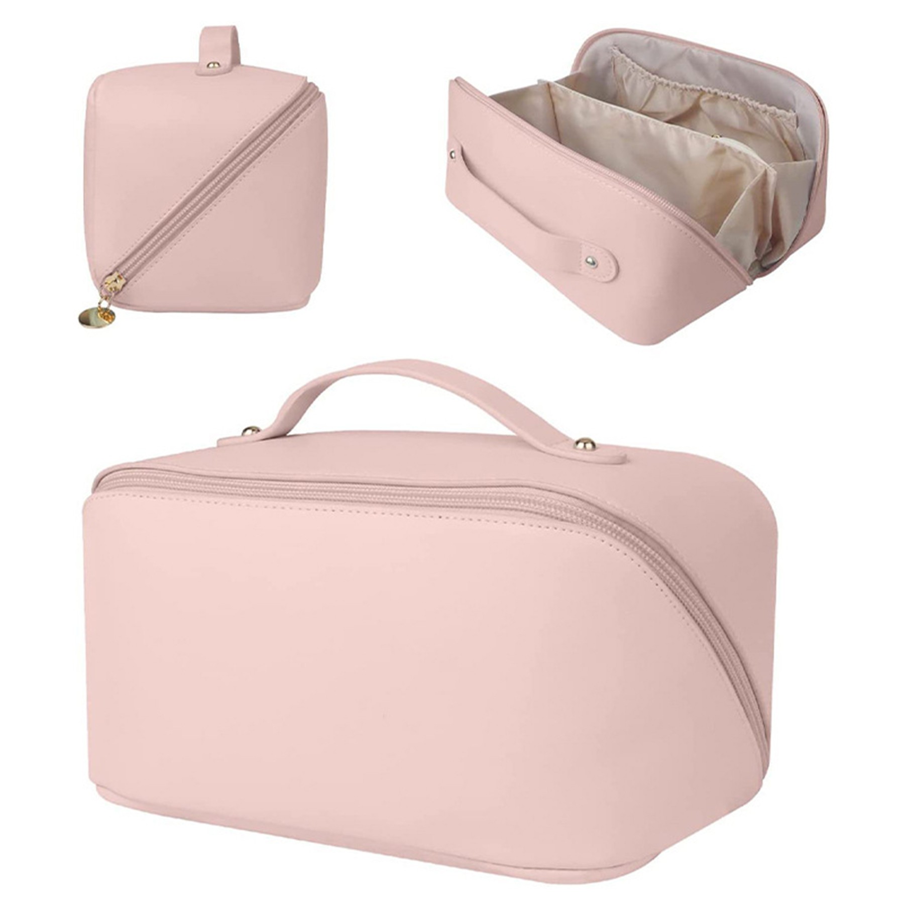 Large Capacity Leather Makeup Bag 5