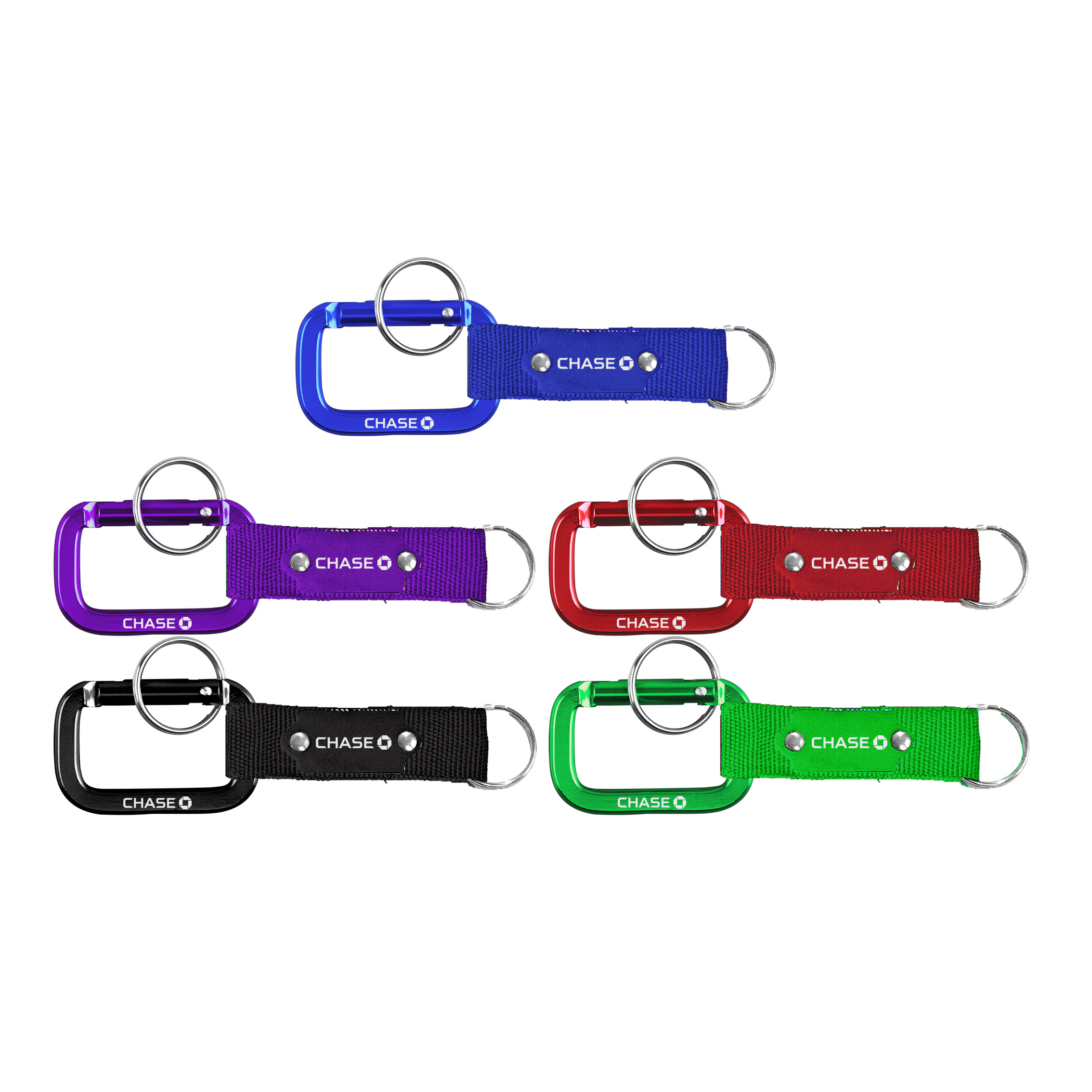 Square Shaped Carabiner with Strap and Plate