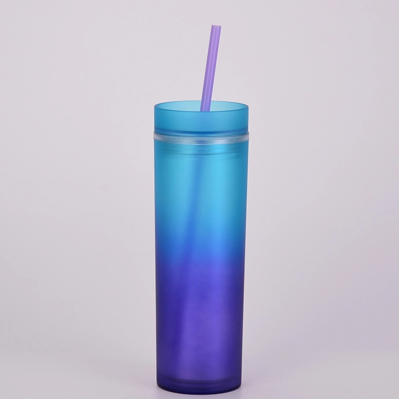 Custom Rainbow Color AS Plastic Material  Straw Tumbler 3