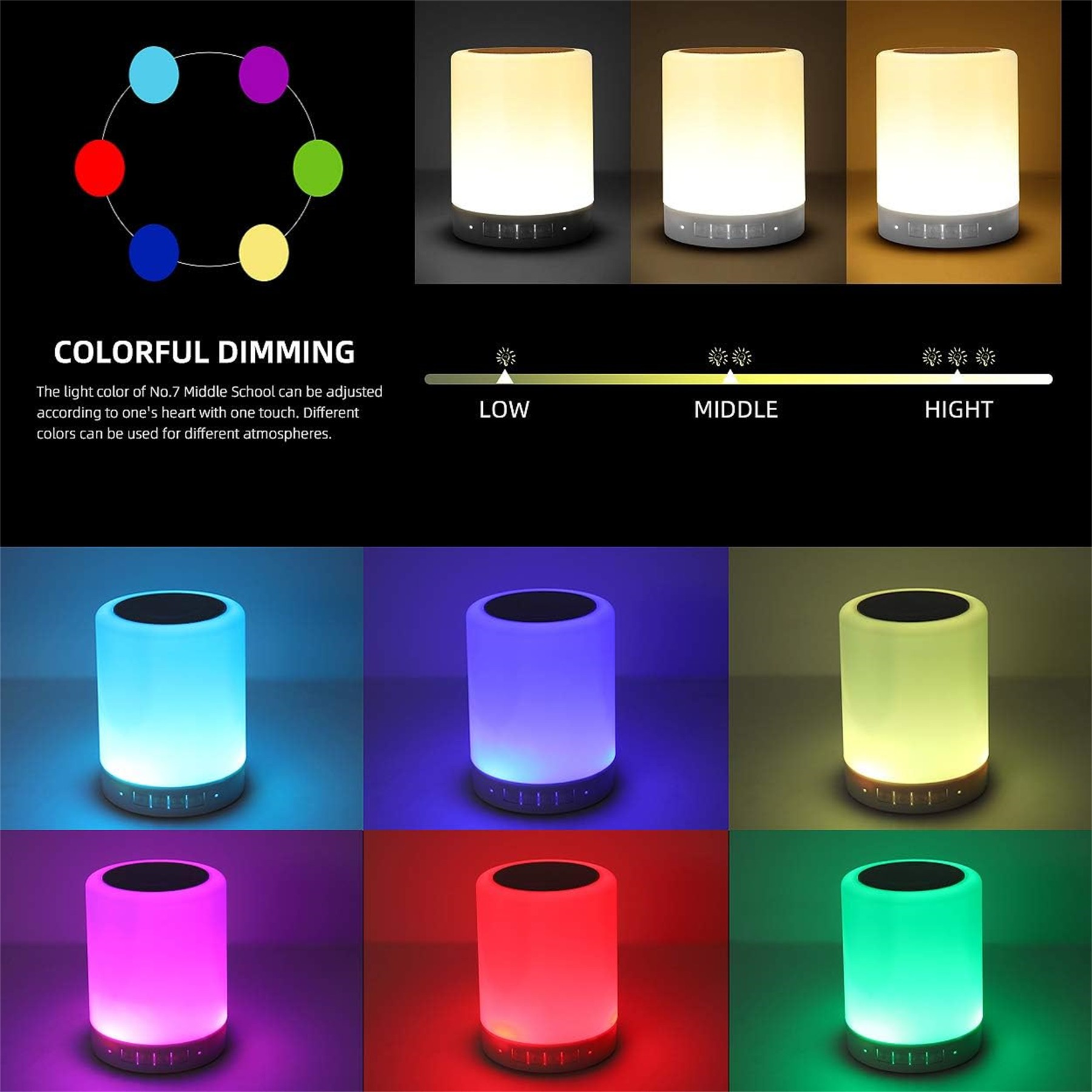 Night Light Bluetooth Speaker 4