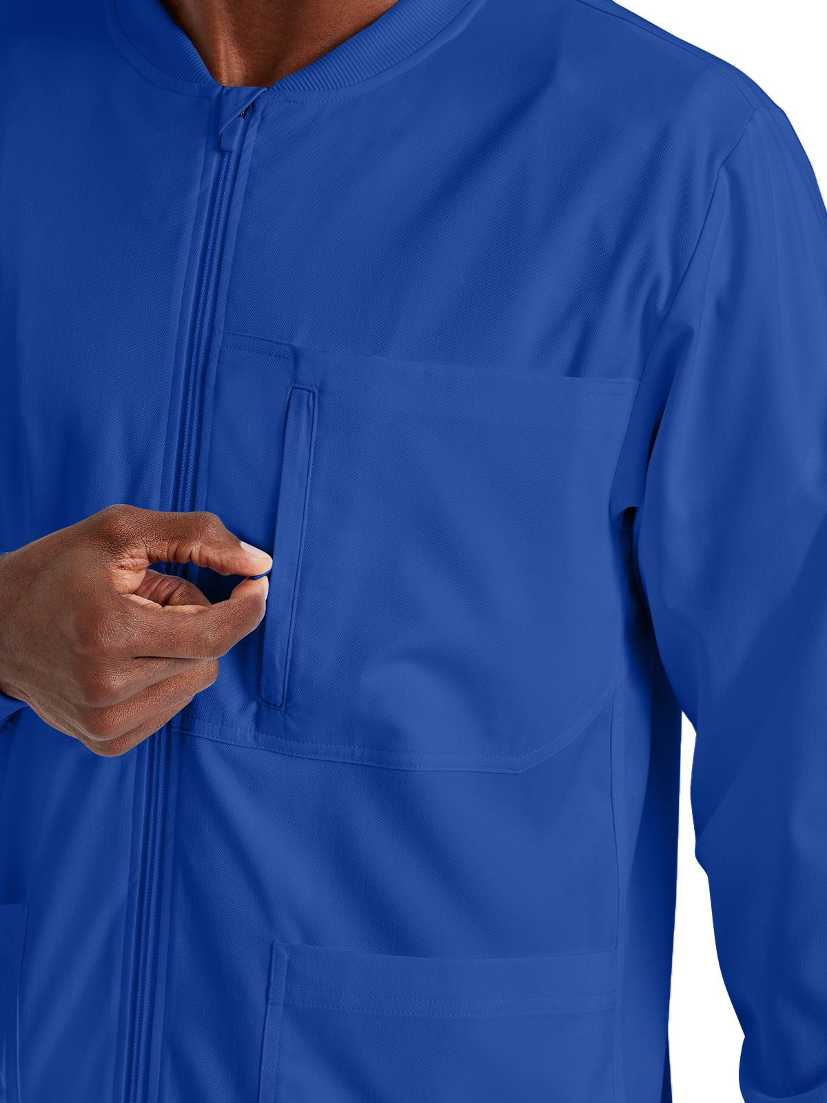 Grey's Anatomy Spandex Stretch - Men's Five-Pocket React Warm-Up Scrub Jacket 39