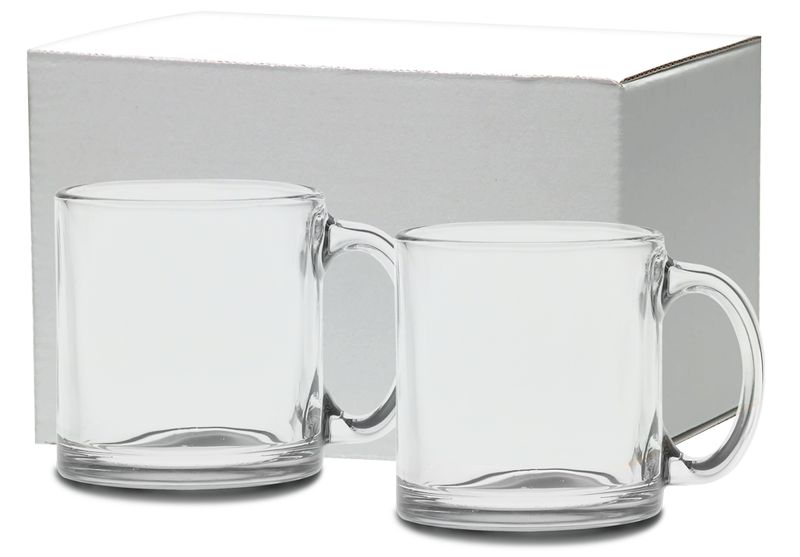 13 oz. Clear Glass Coffee Mug Gift Set 4