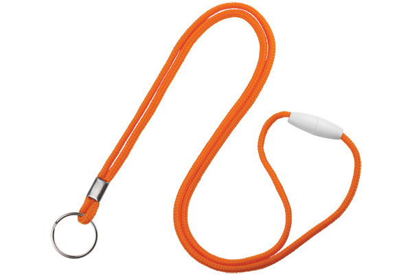 1/8" Breakaway Blank Lanyard w/Split Ring (Orange) 1