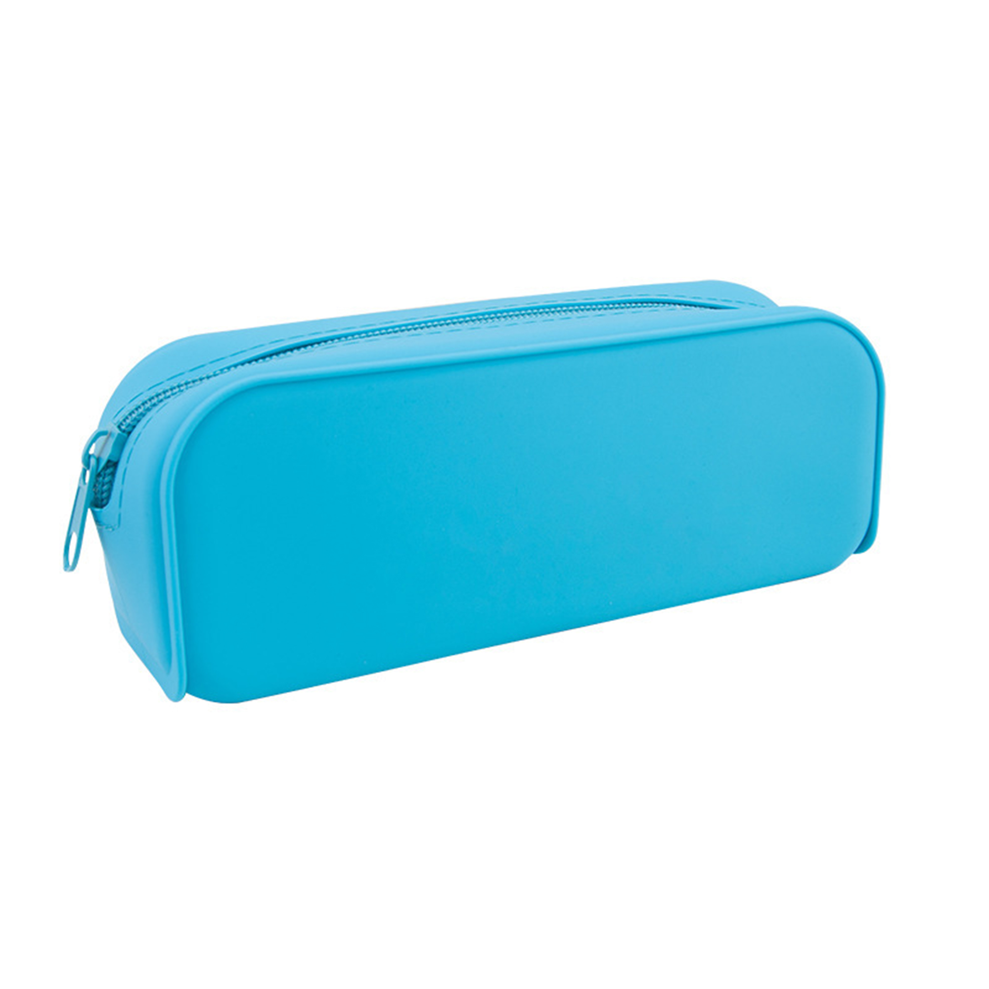 Silicone Square Stationery Pen Case With Metal Zipper 7.1" x 2.8" x 2" 10