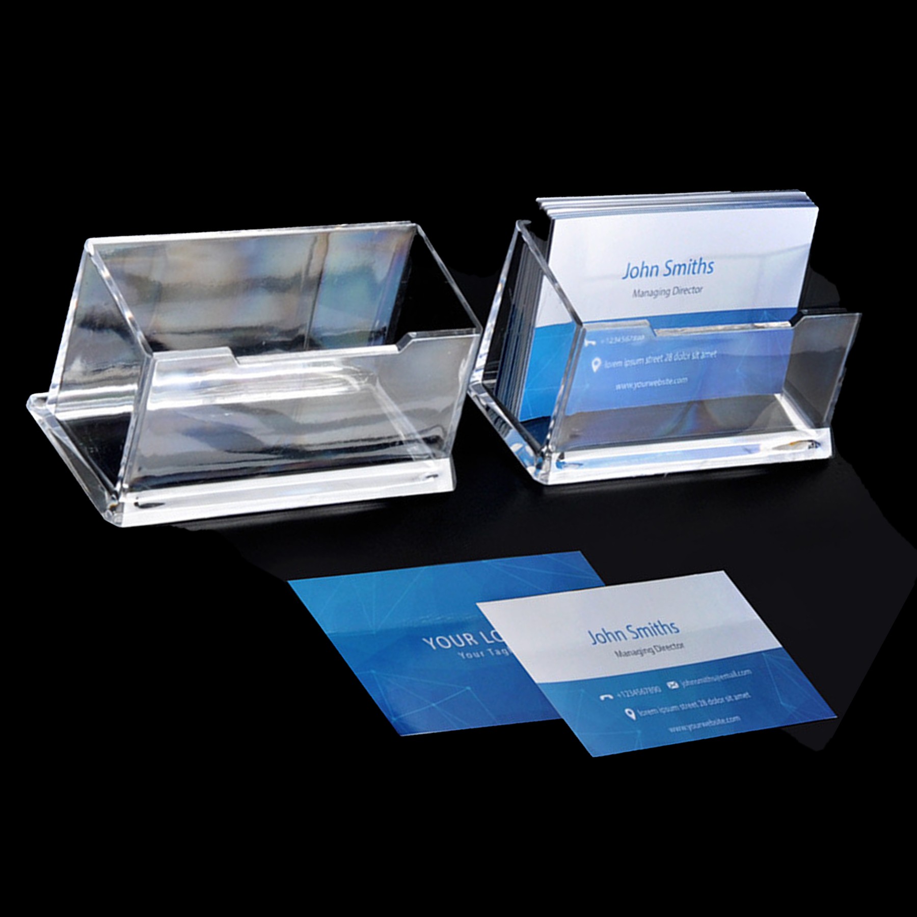 Transparent Single -Layer Plastic Business Card Holder 1