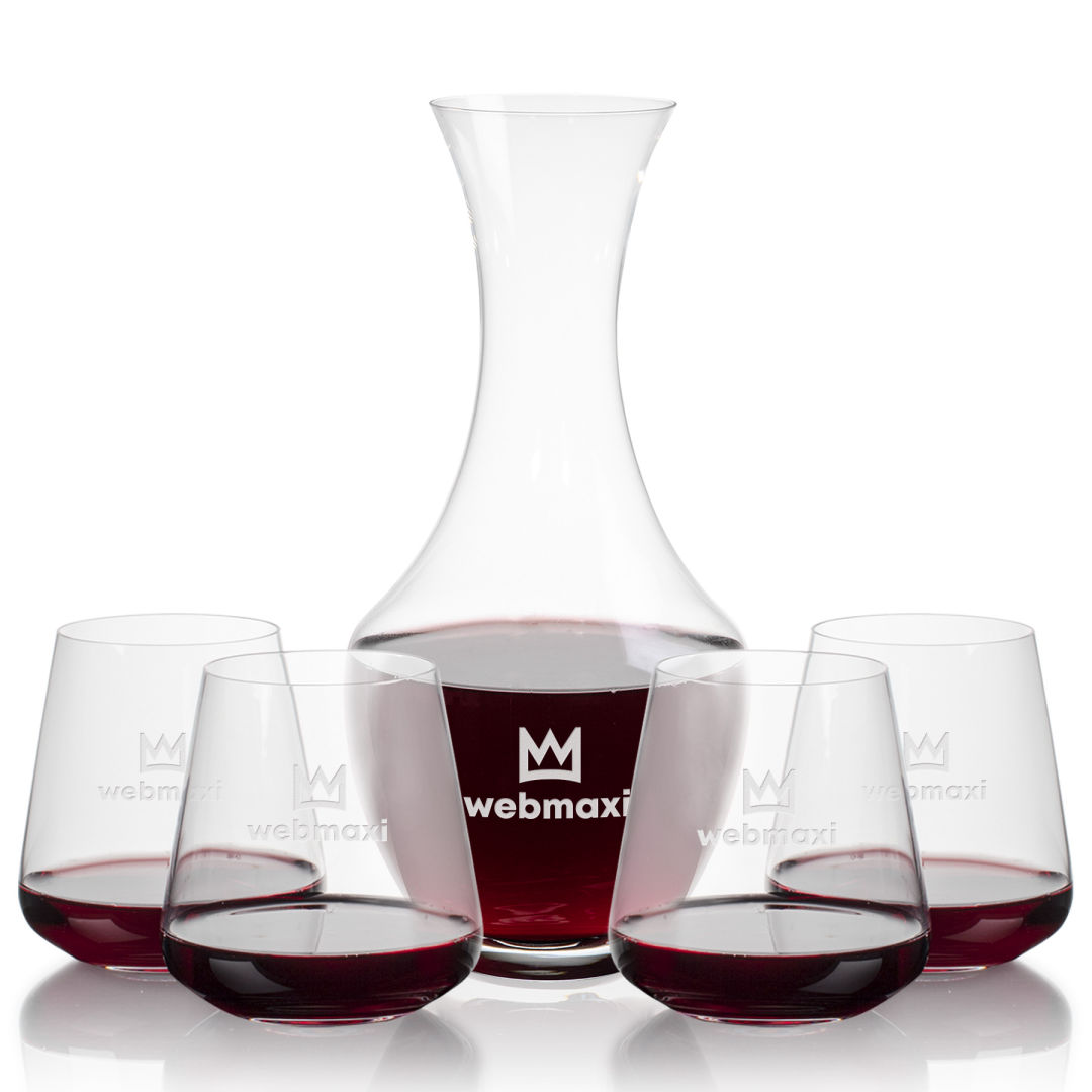 Oldham Carafe & Breckland Stemless Wine 7