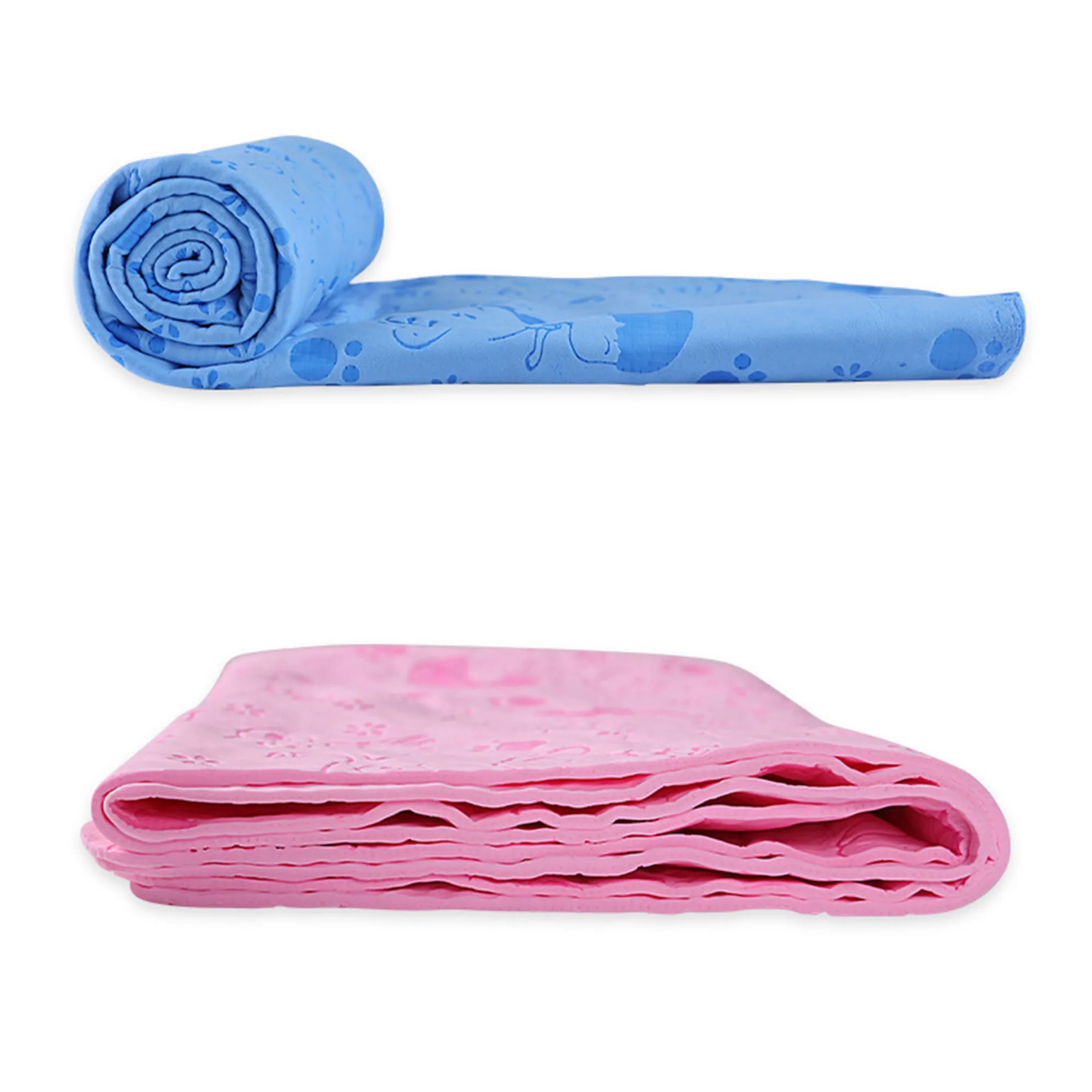 Pet Absorbent Bath Towel In Bucket Print Style 2