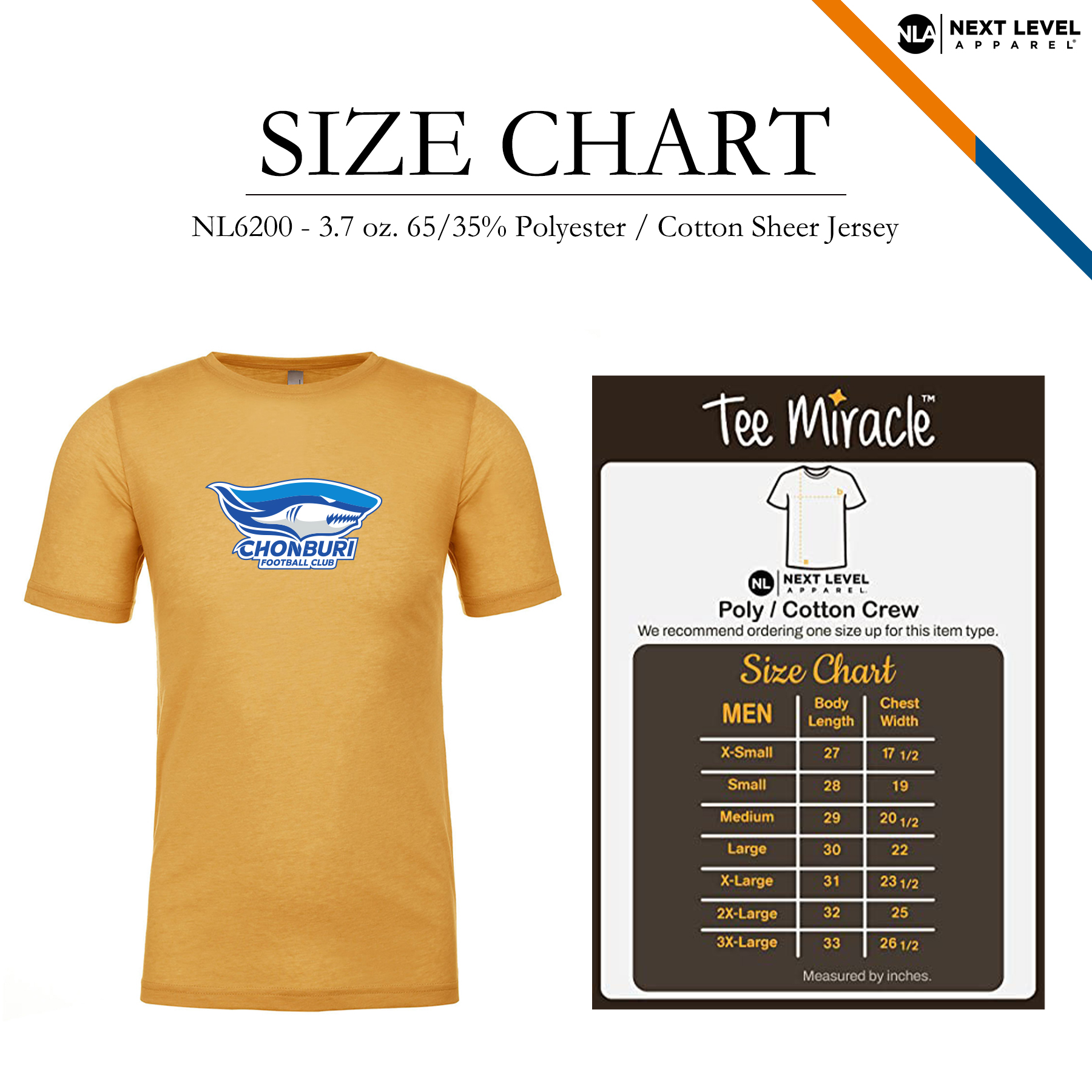 Next Level® 3.7 oz. 65/35% Poly/Cotton Men Tees 5