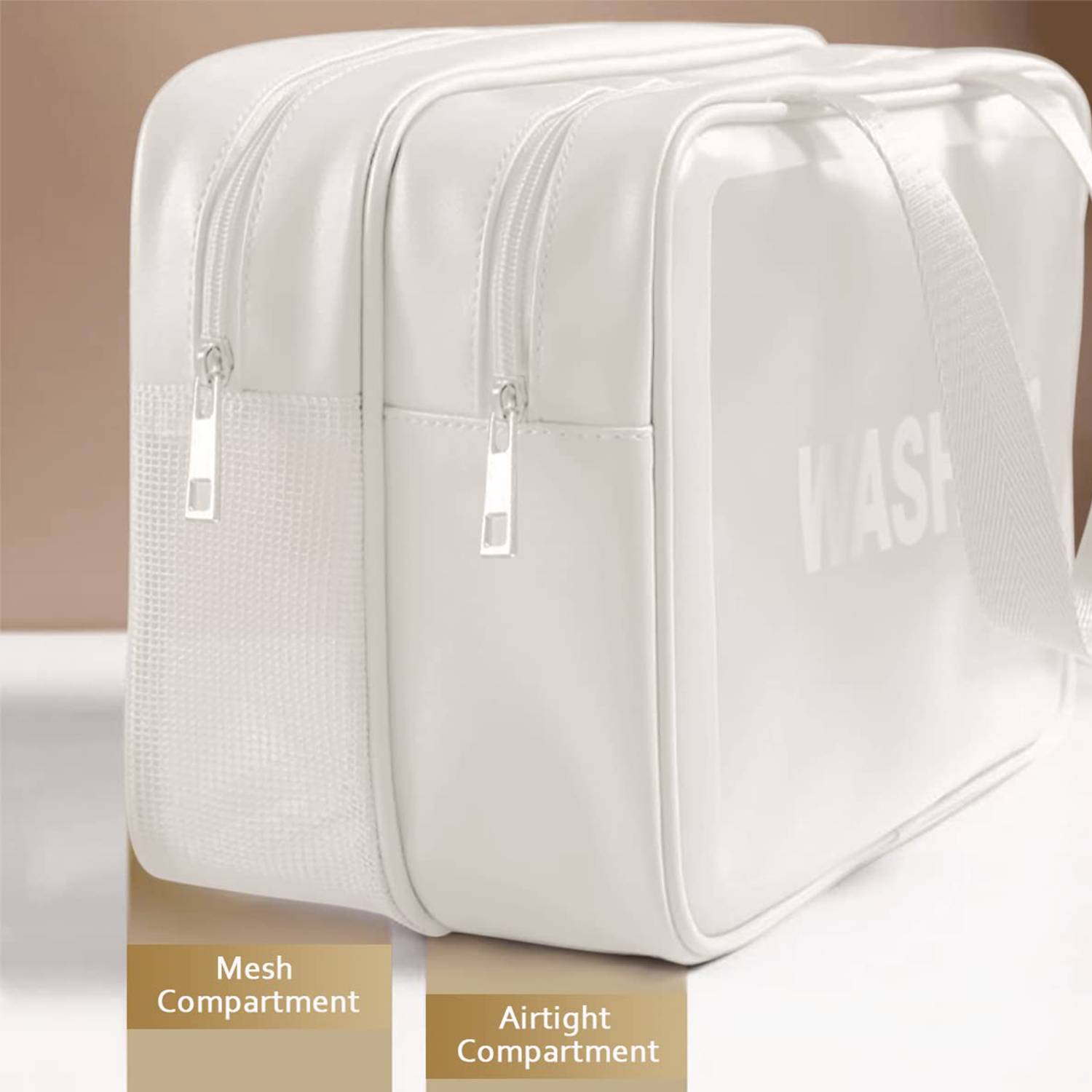 Large Double Compartments Travel Toiletry Bag 9