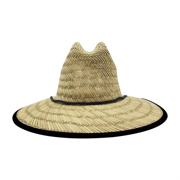 Lifeguard Straw Hat w/ Full Color Underbrim & Patch 13