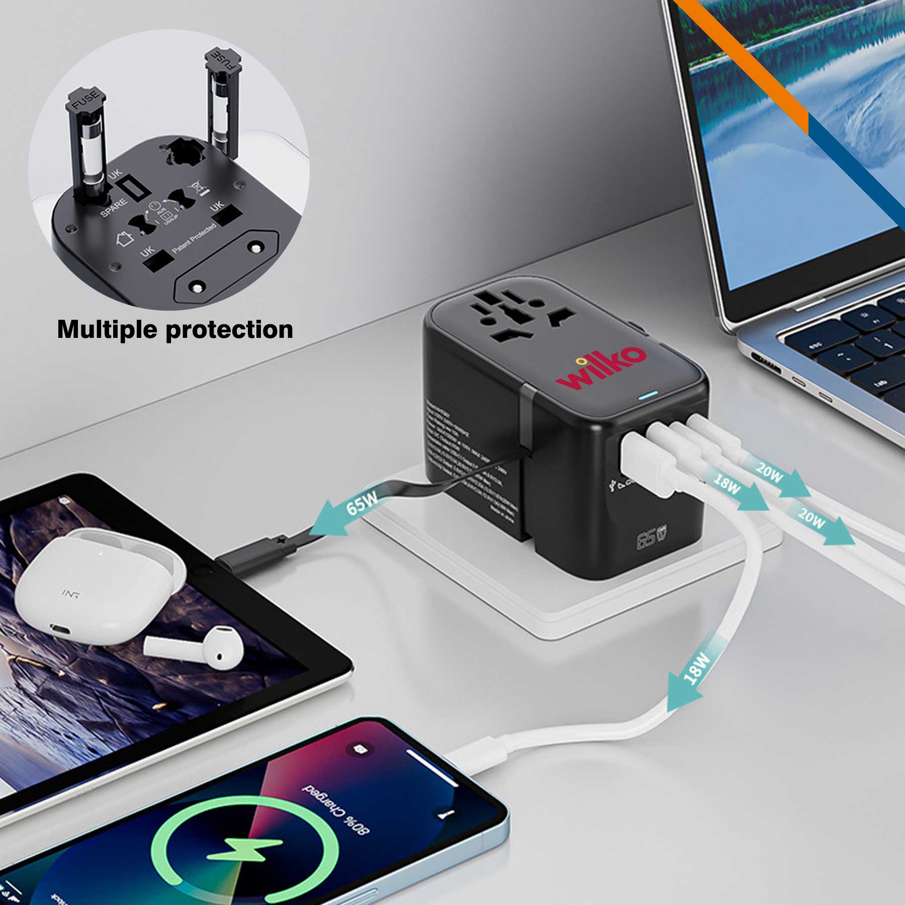 Keila Fast Charging Universal Adapter 3