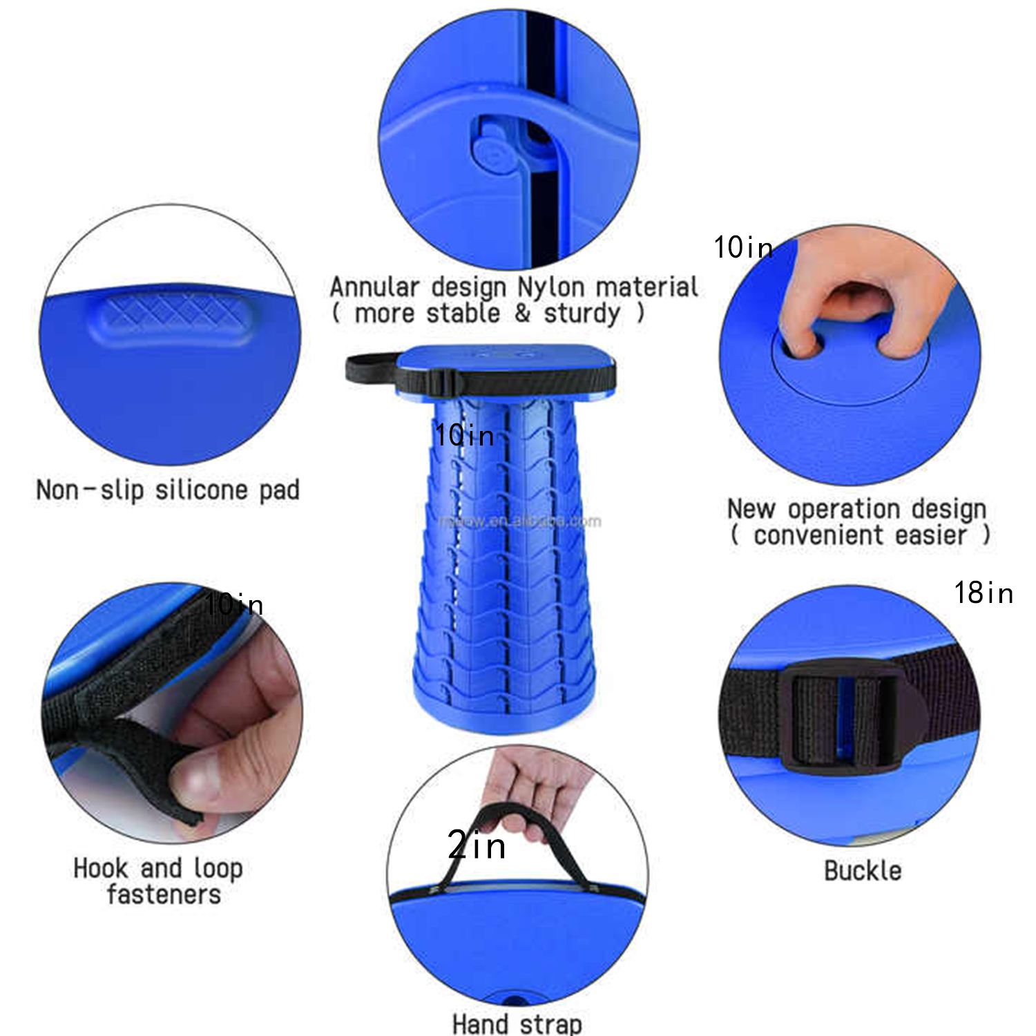 Adjustable Portable Folding Stool for Outdoor Fishing 6