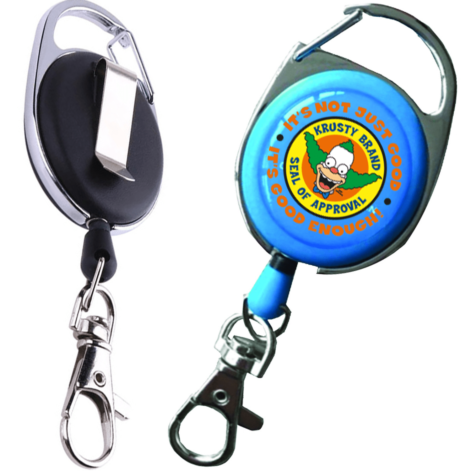 Carabiner Badge Reel with Lobster Claw & Belt Clip 2