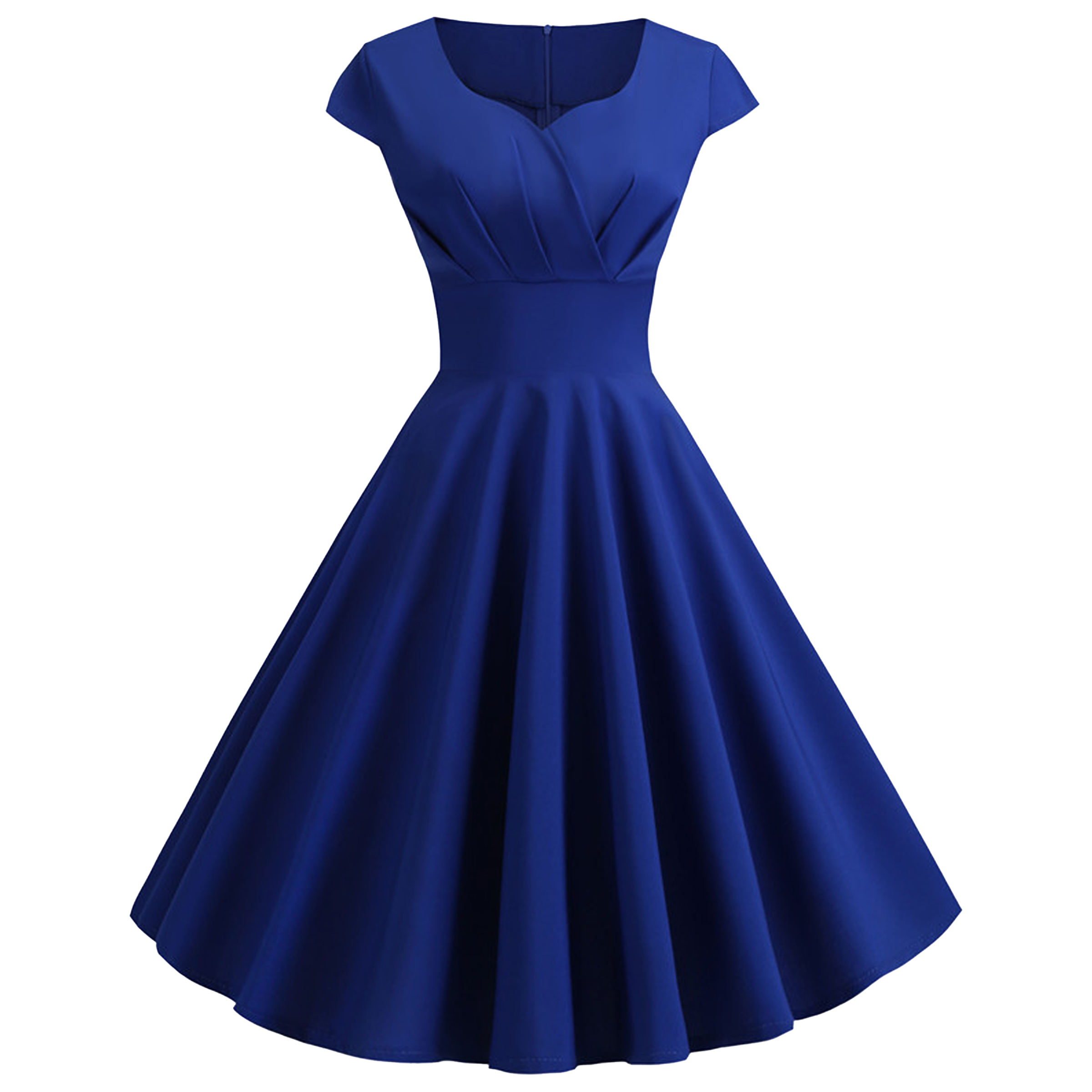 Polyester Summer V-Neck Dress 2