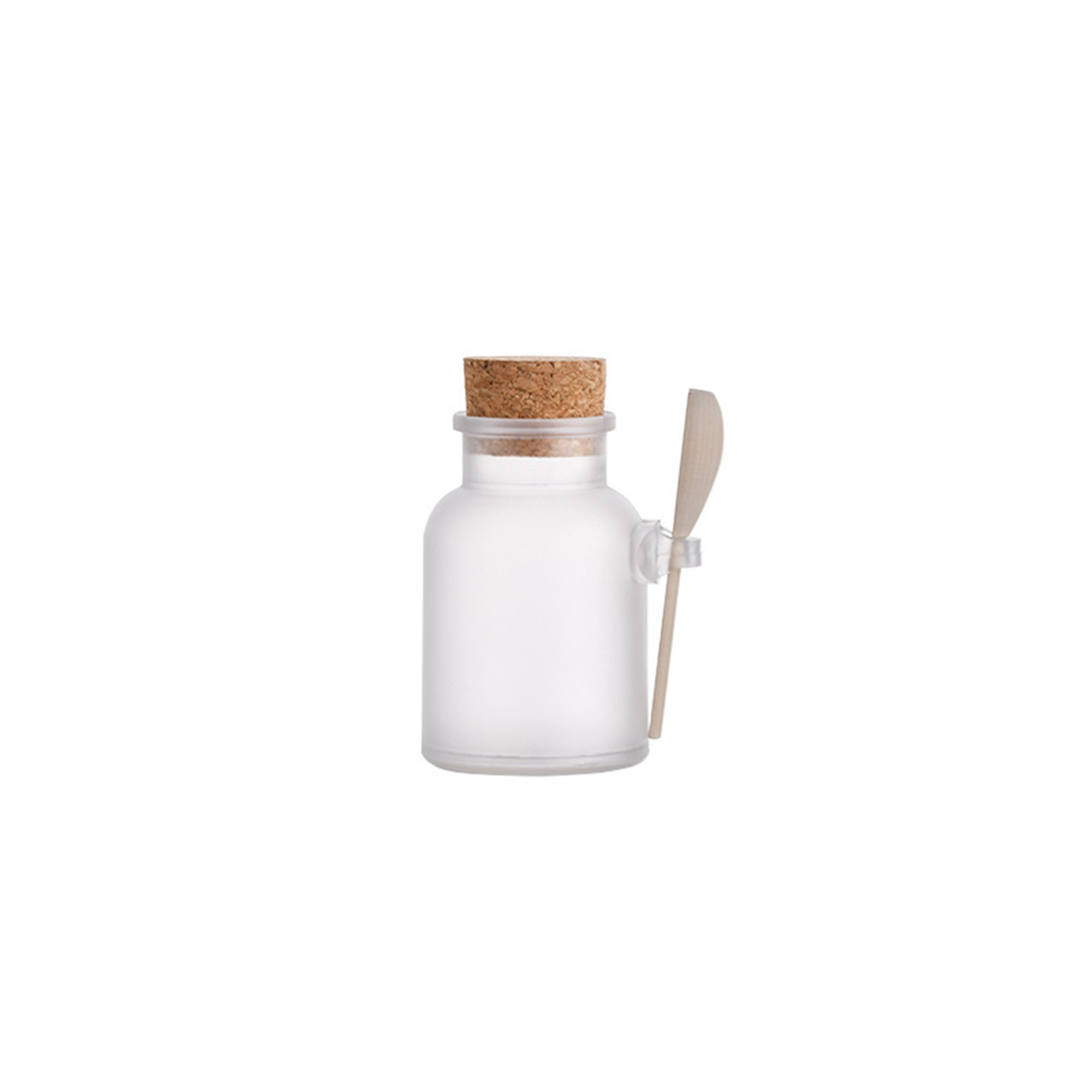 Clear Storage Jar With Spoon Plastic 4