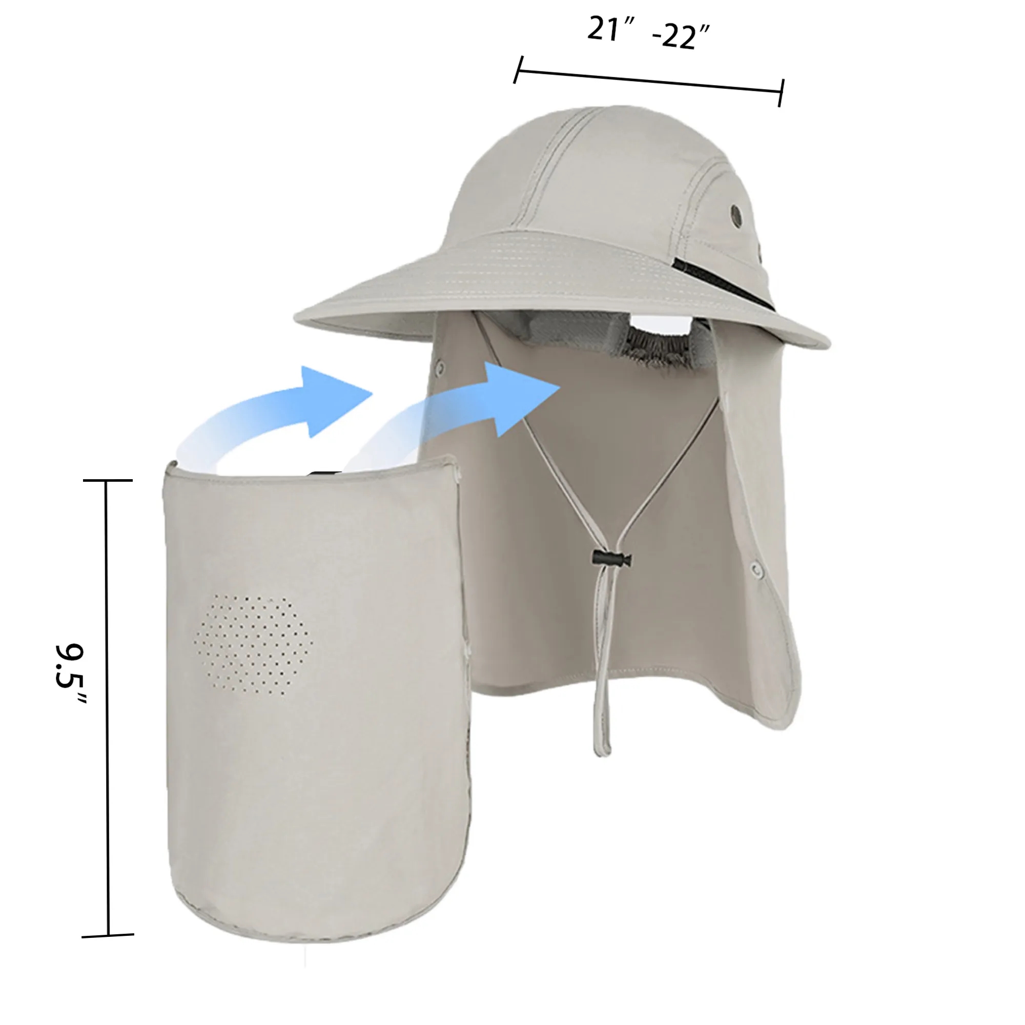 Outdoor Fishing Sunscreen Hat With Face Shield 3
