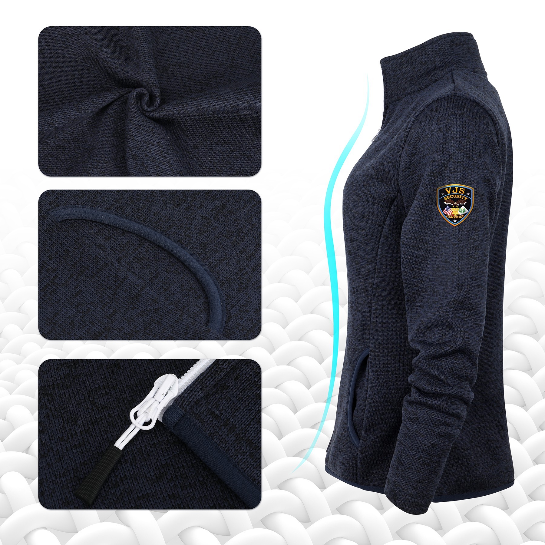 Women's Full-Zip Sweater Fleece Jacket 19