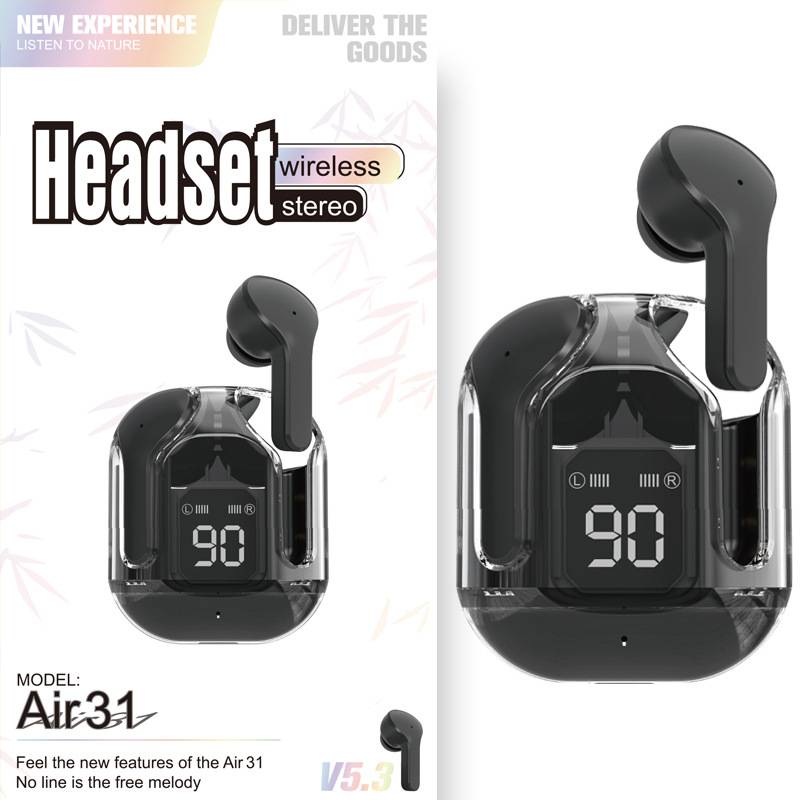 Transparent bluetooth headset earphone 4