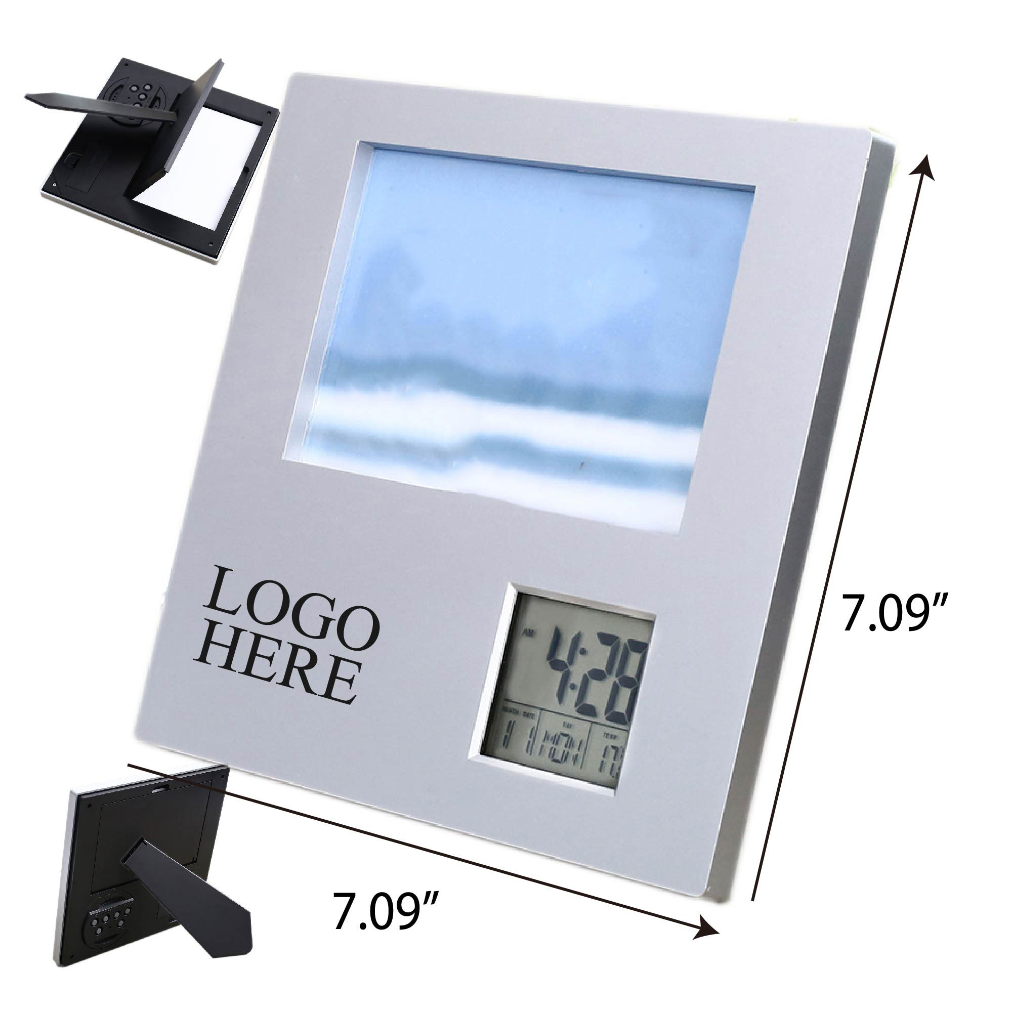 Dual Position Photo Frame and Clock 3