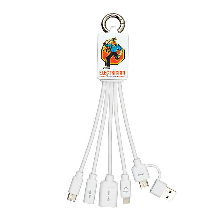 "FUSION" Charging Cable With 2 Port USB Hub 14