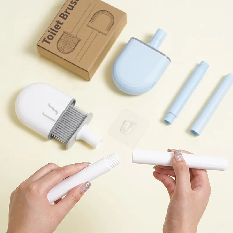 Silicone Toilet Brush Set for Bathroom 5