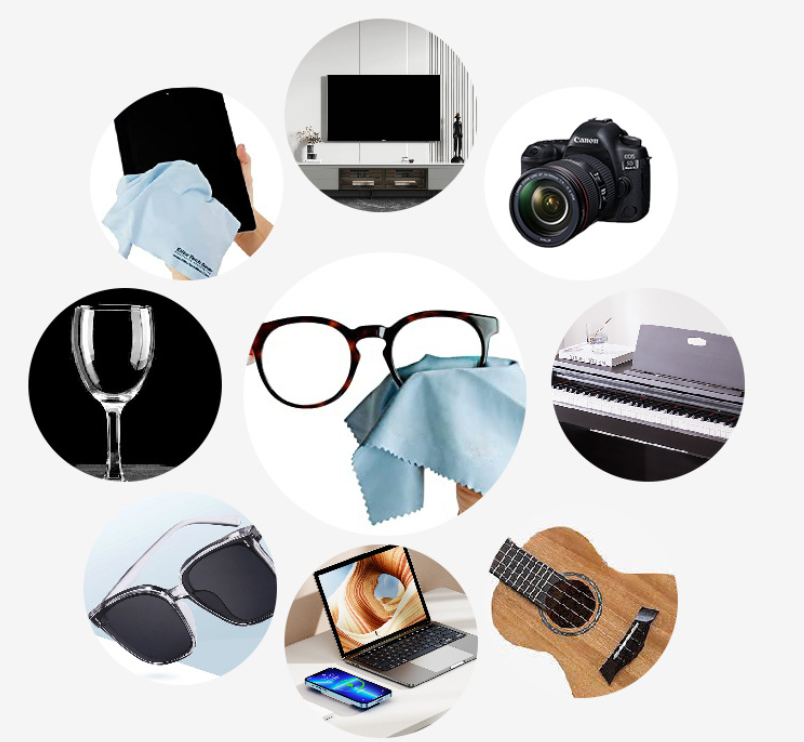 Microfiber Eyeglasses Cleaning Cloth in Pouch with Key Chain 3