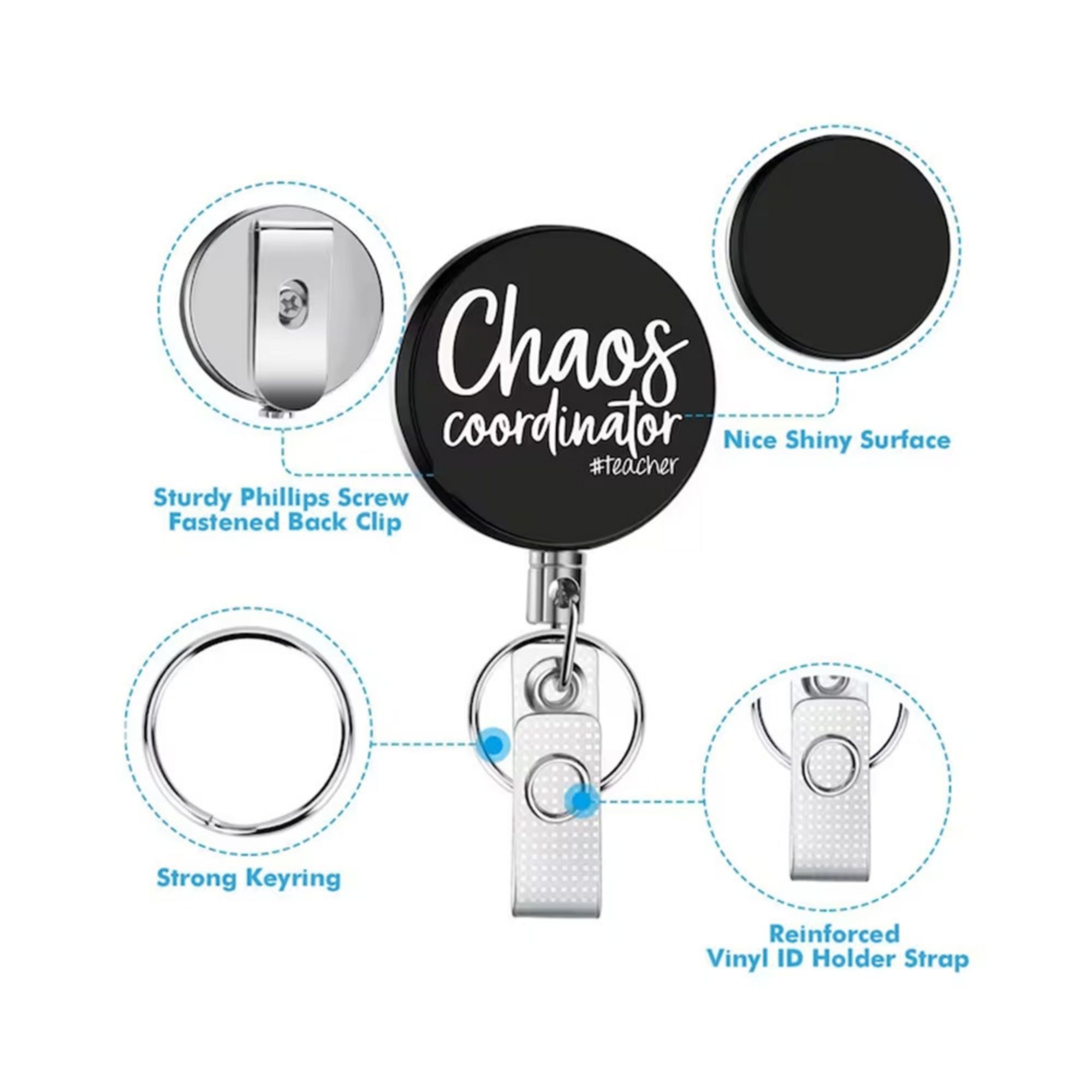 Heavy Duty Retractable Badge Holder Reel 3