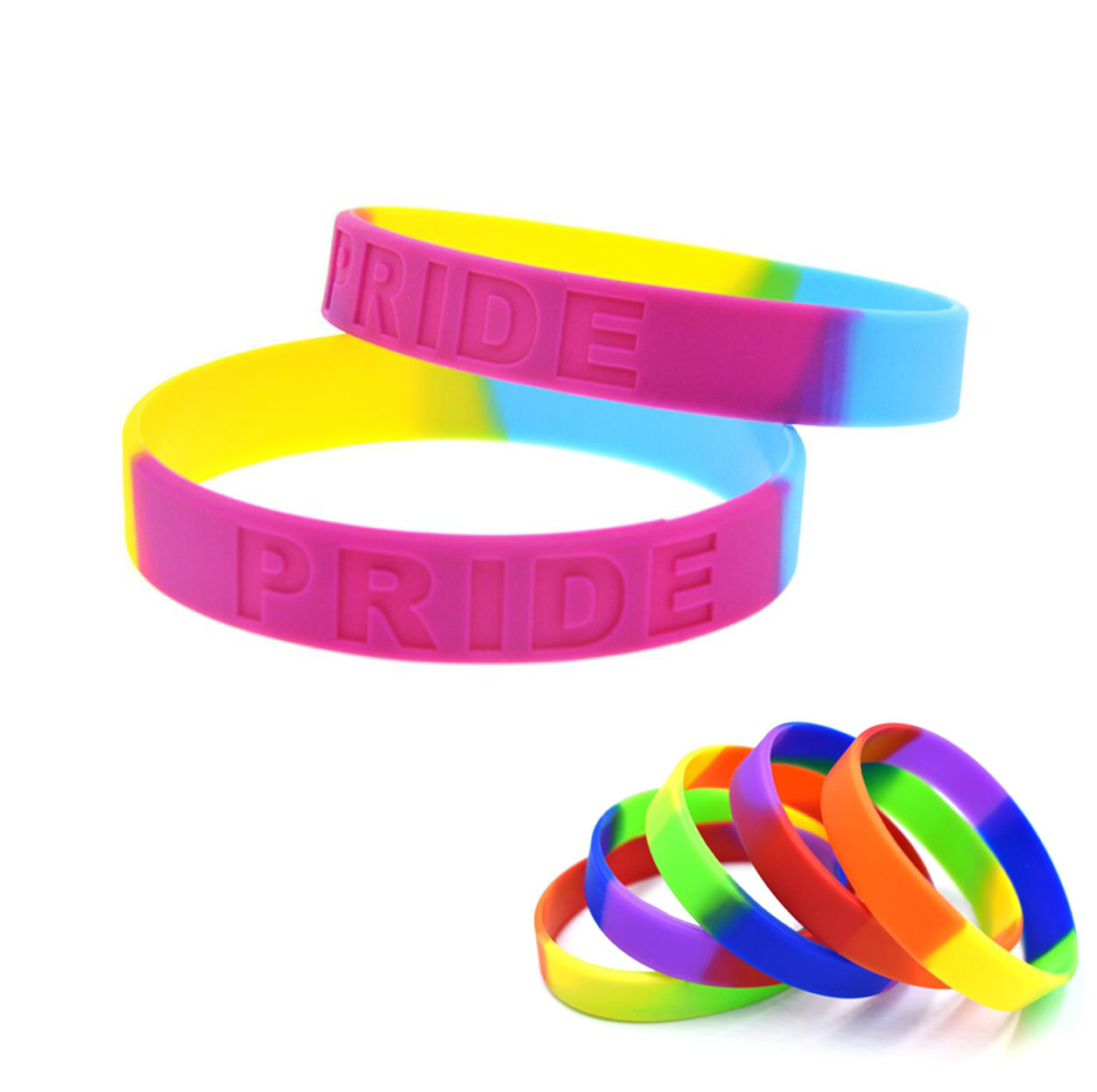 Custom Rainbow Silicone Bracelet 2
