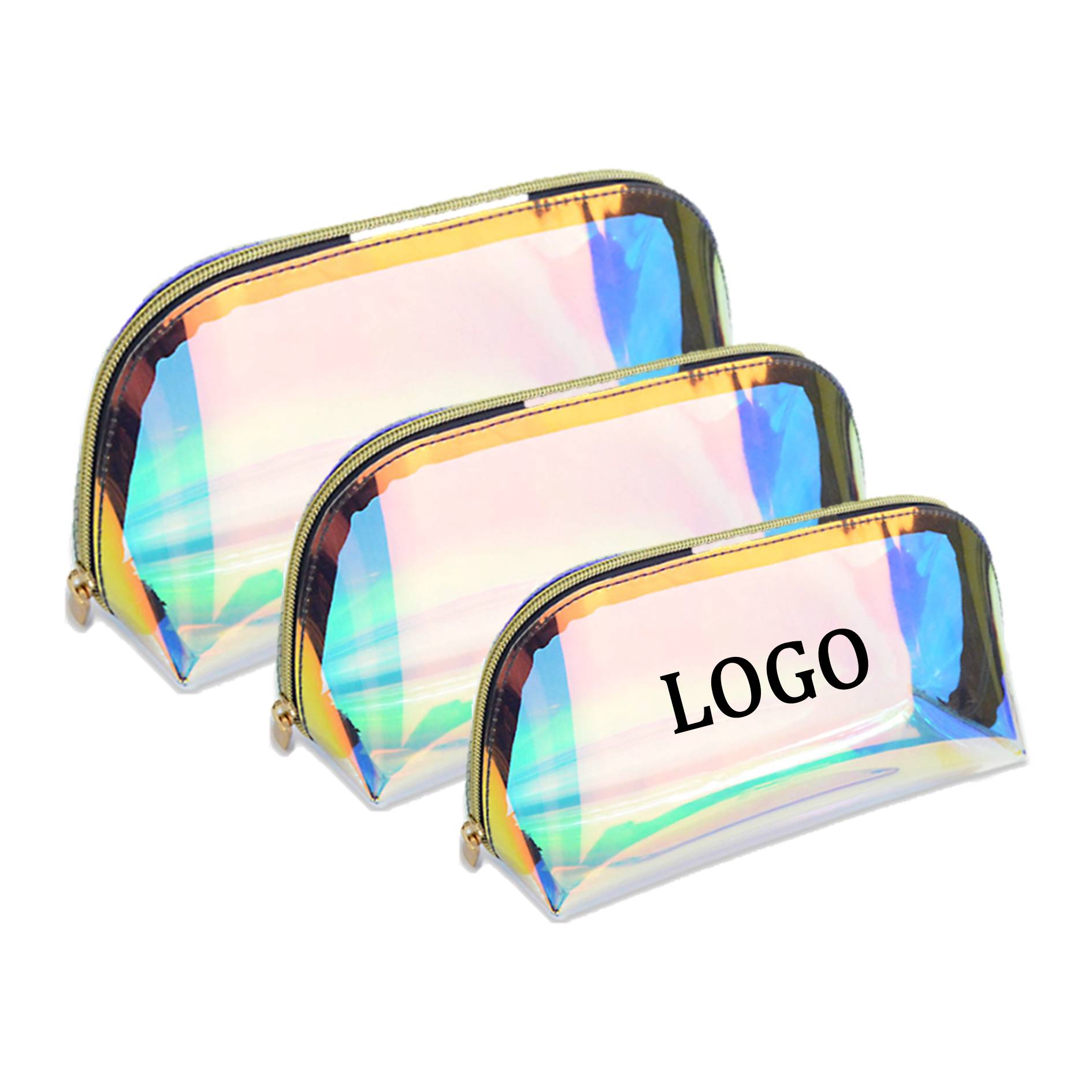Clear Iridescent Cosmetic Pouch 2