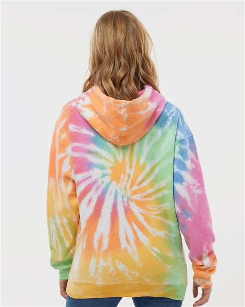 Unisex Tie-Dyed Cloud Inside-Out Fleece Hooded Sweatshirt - 8600 4