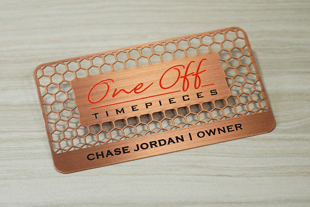 Copper Finish Metal Business Cards 1