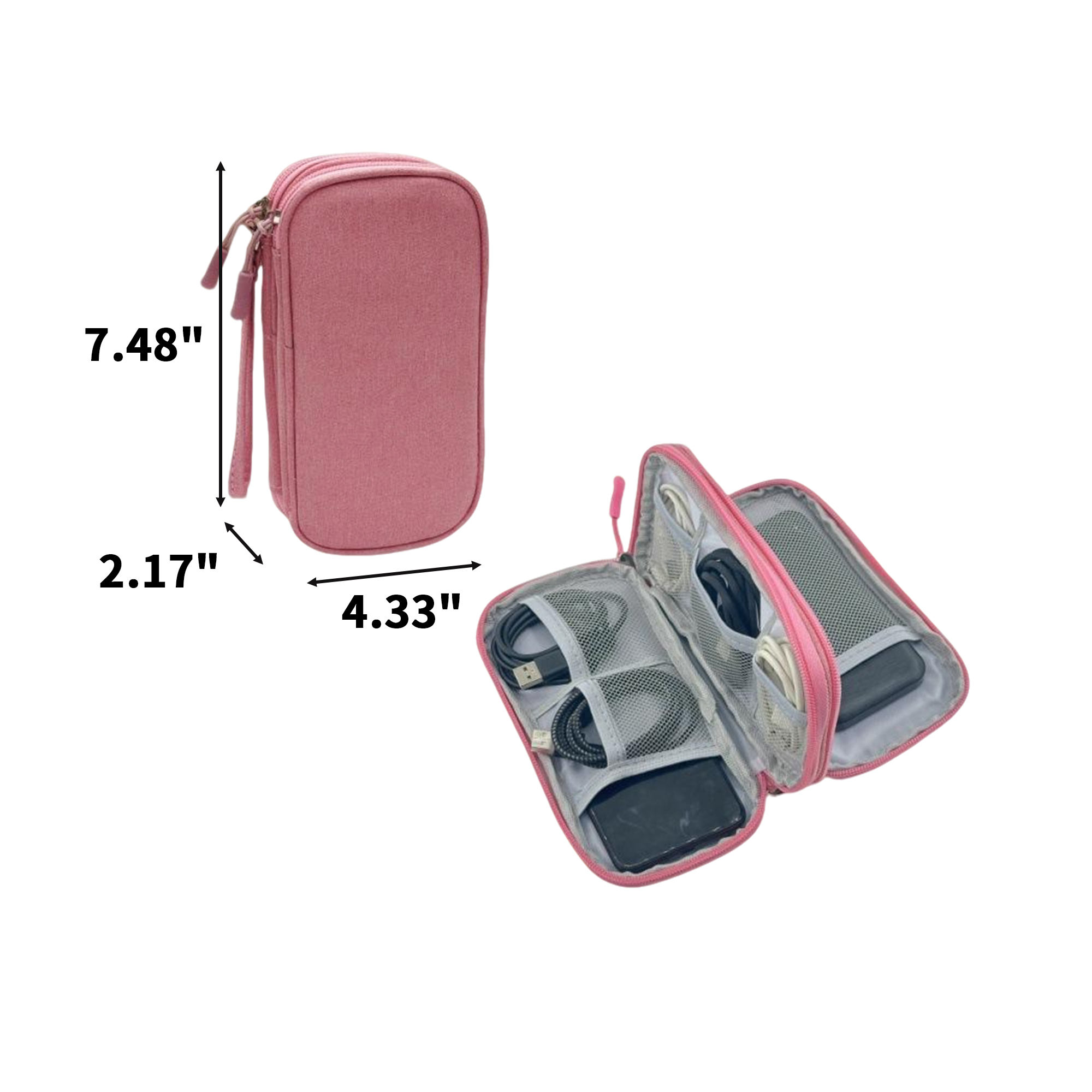 Waterproof Polyester Electronics Accessories Organizer Pouch 3