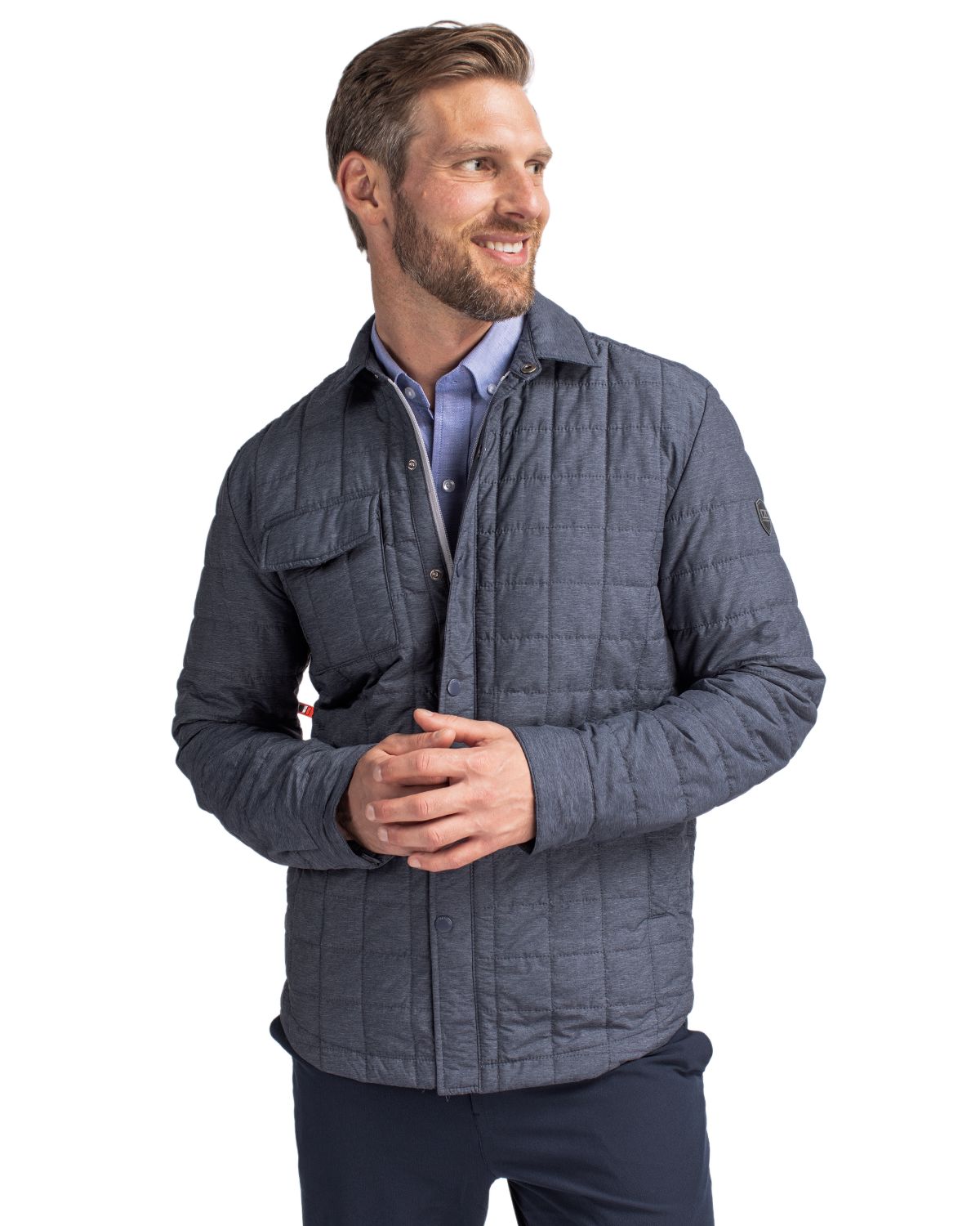 Rainier PrimaLoft Mens Eco Insulated Quilted Shirt Jacket