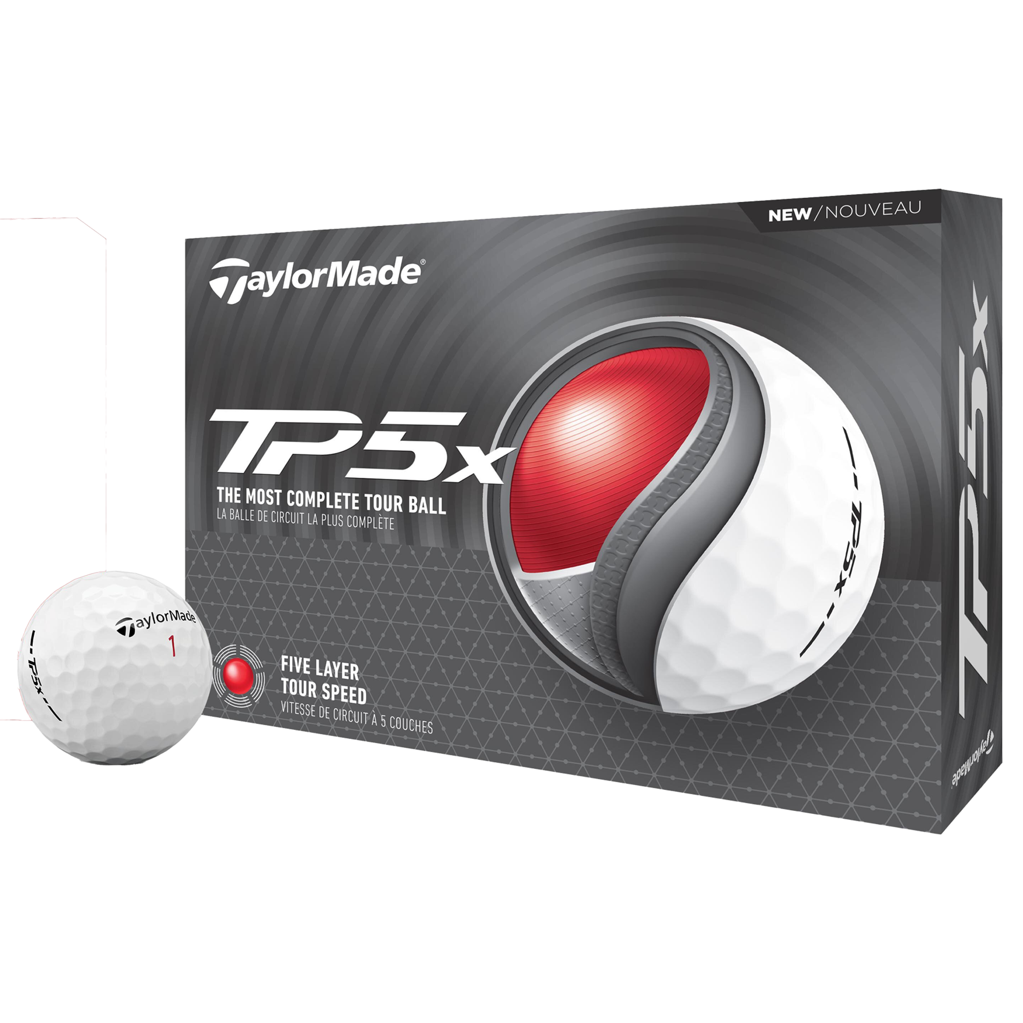 TaylorMade TP5X Golf Ball 1