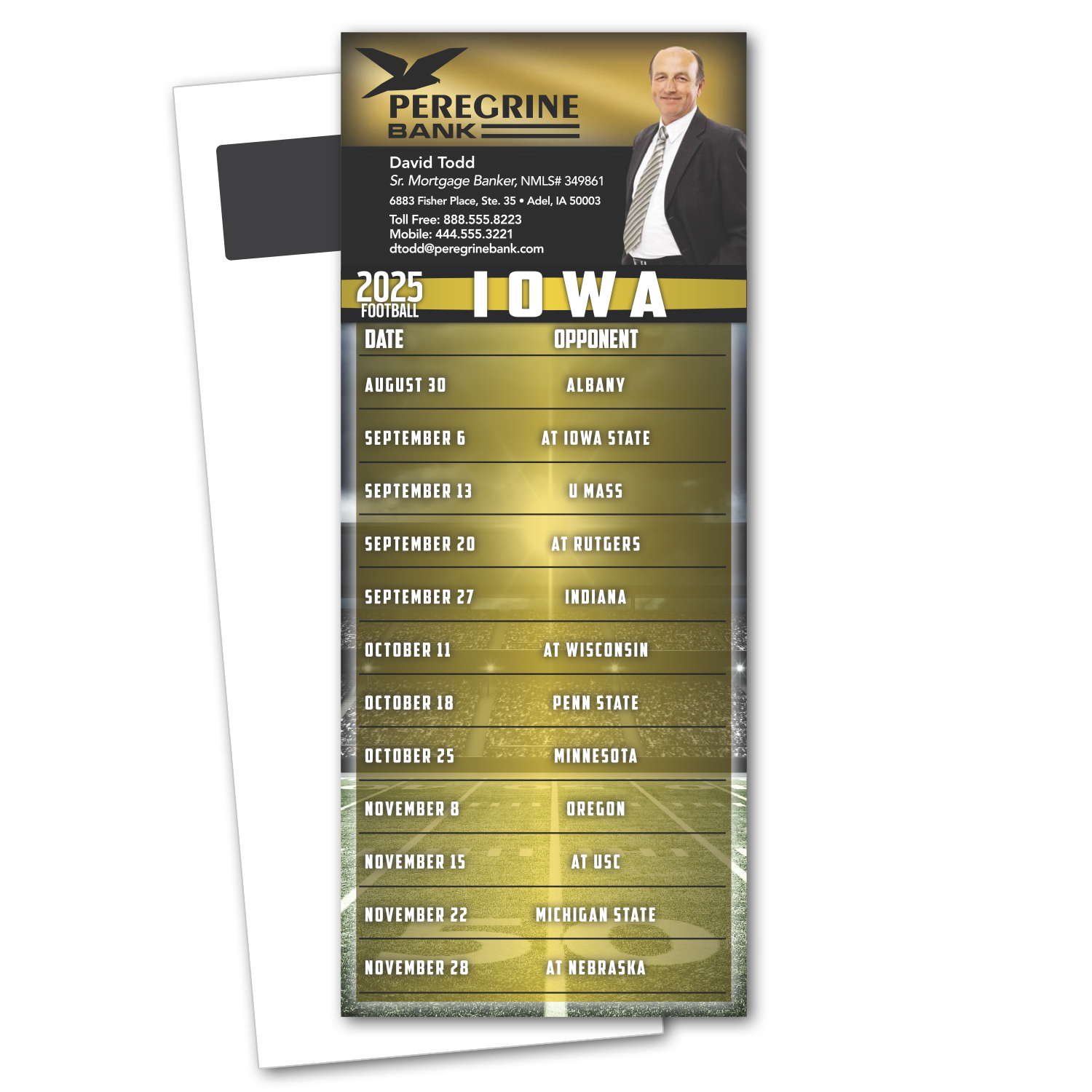 Football Schedule Magnetic Stick Up Card 14