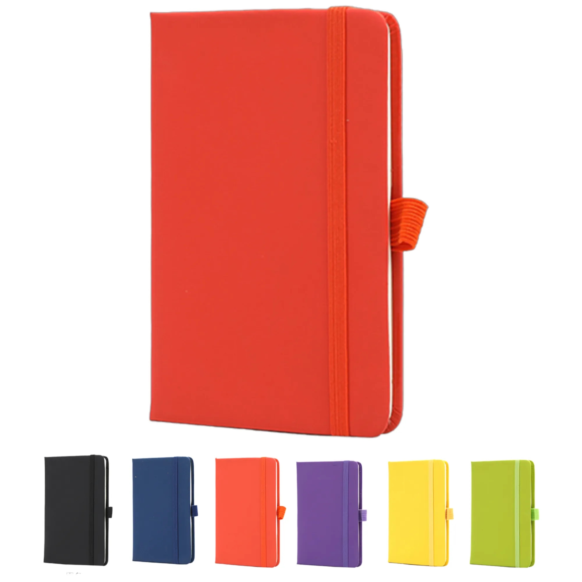 Full Color A6 PU Hardcover Notebook With Pen Loop MOQ 50