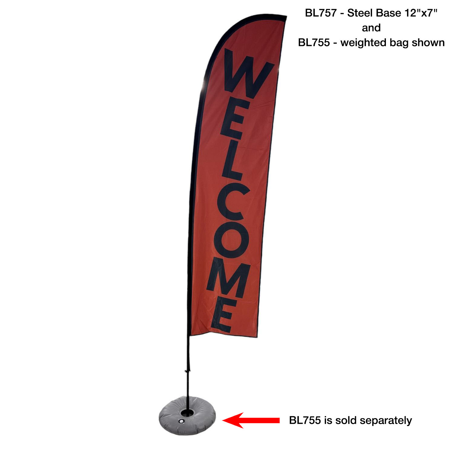 Steel Base, 12"x7", for Advertising Flags 6