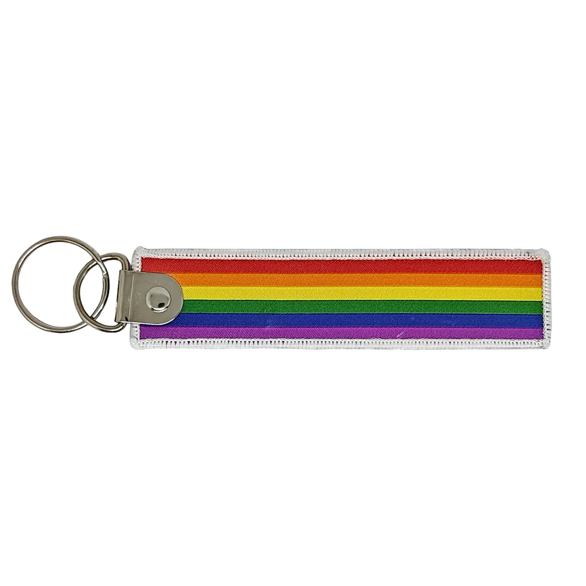 Rainbow Motorcycle Embroidery Keytag 5