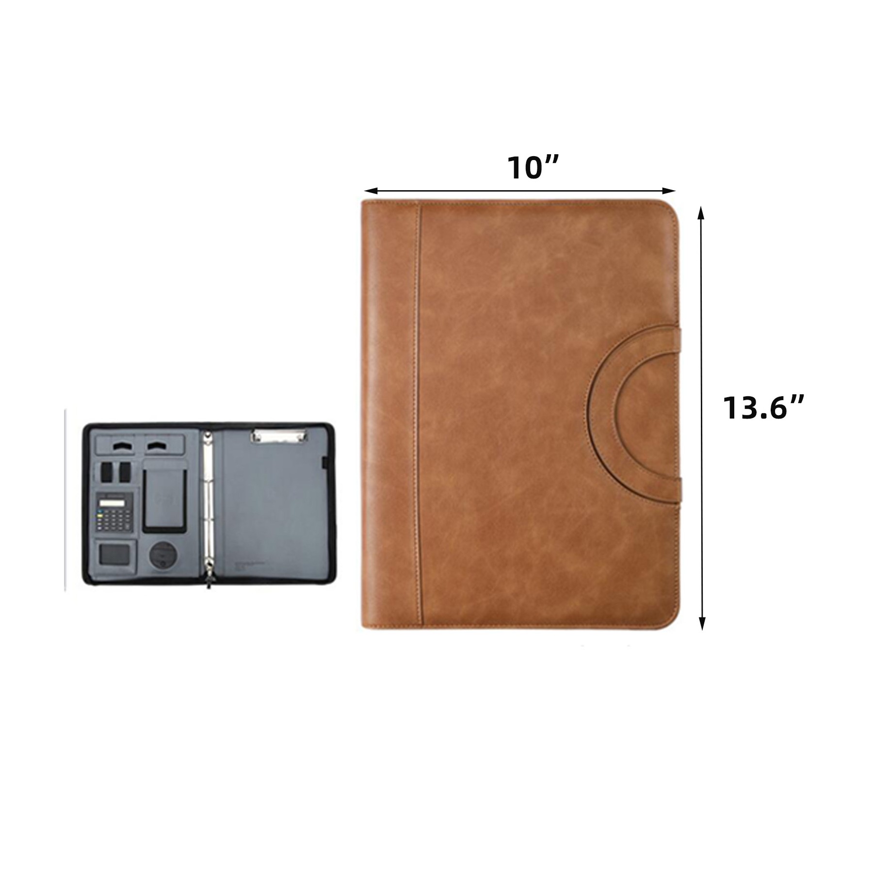 Leather Padfolio With Charge Cable And Wireless Charger 4
