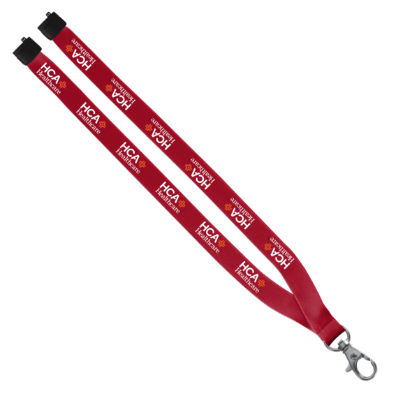 3/4" Polyester Lanyard with Sewn Silver Metal Split-Ring 29