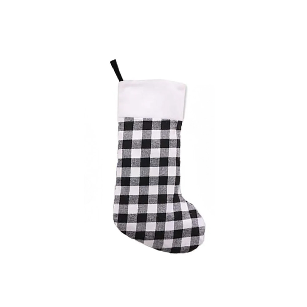 Plaid Christmas Stocking Ornament (Large) 1