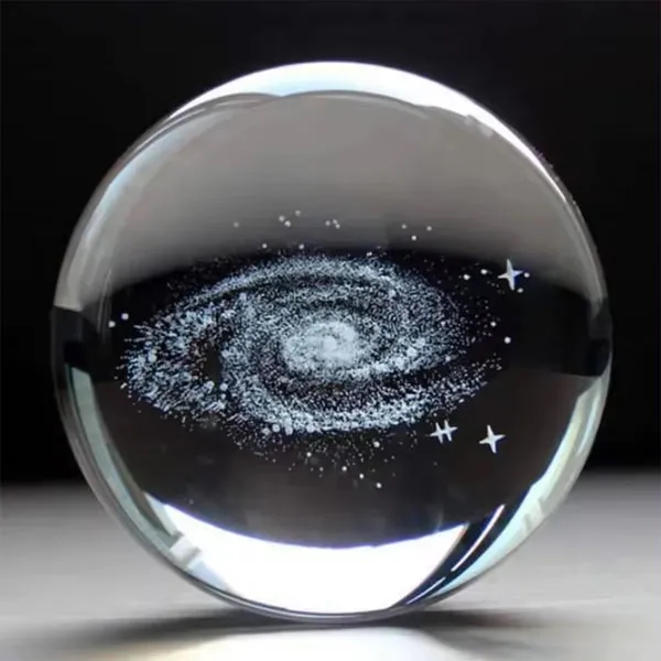 Clear Crystal Ball Paperweight - 3.15" 3