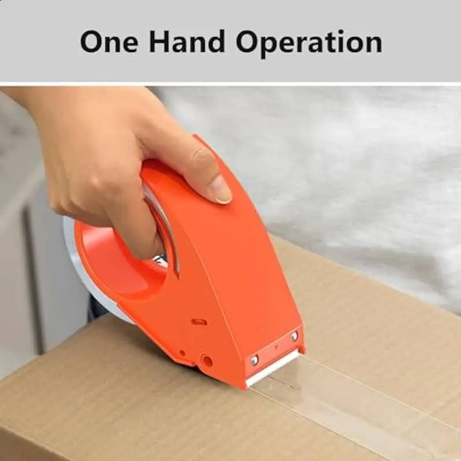 48mm Plastic Portable Tape Dispenser Sealing Tool w/ Cutter 3
